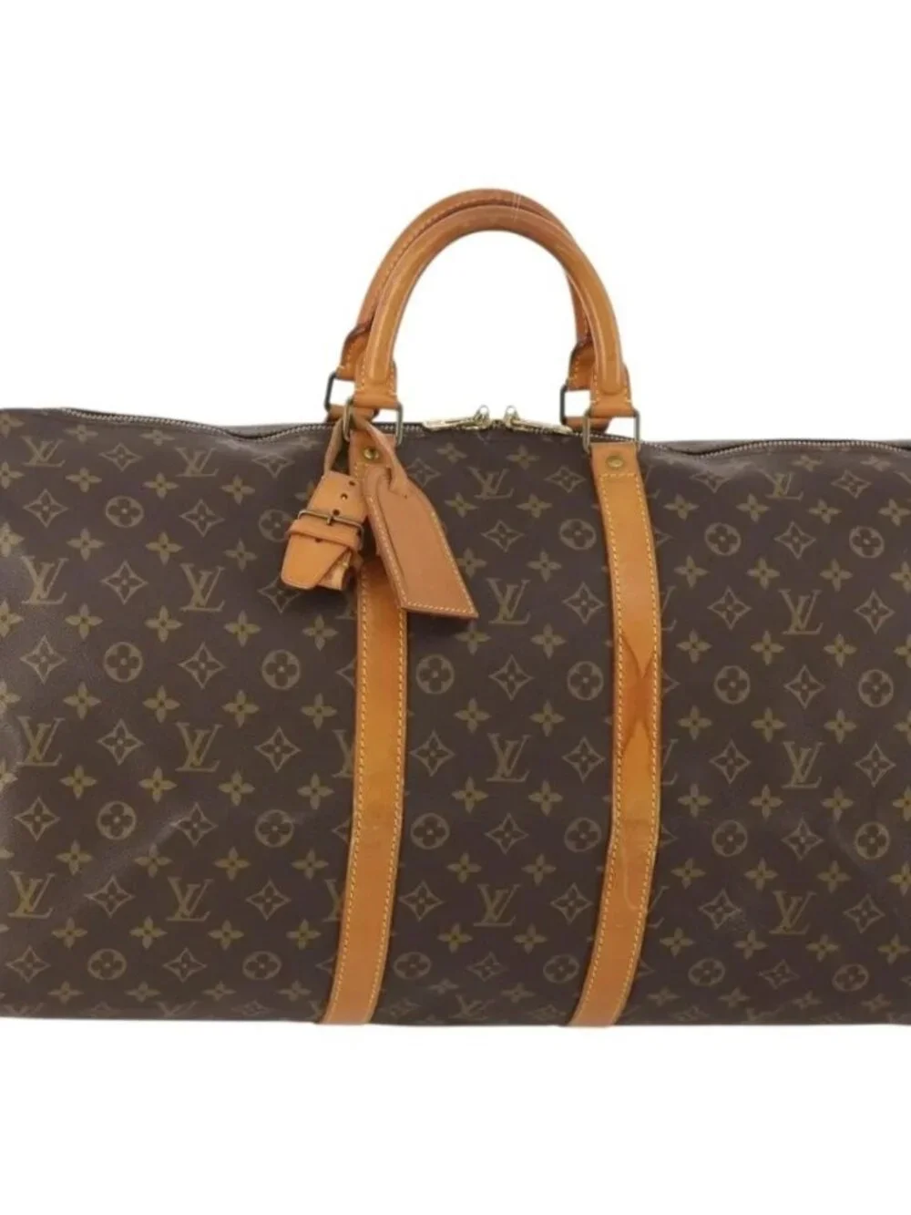 LOUIS VUITTON Monogram Keepall 55 Boston Bag M41424 LV Auth ka4321